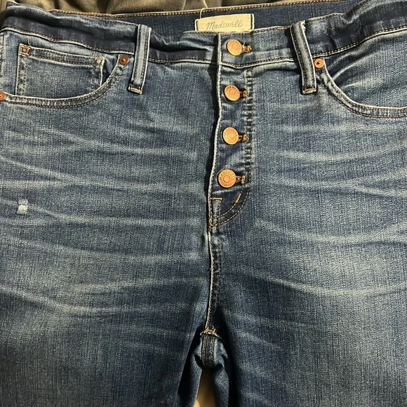 Madewell Women’s Sz 32 10" High Rise Skinny Button Fly Jeans - Picture 4 of 7